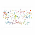 Musical Birthday Birthday Card - Gold Lined White Fastick  Envelope